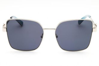 Longchamp LO181SN Rectangular Metal Frame Sunglasses - Silver