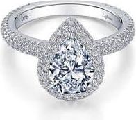 Lafonn Simulated Diamond Halo Ring in Silver at Nordstrom Rack, Size 7