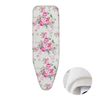OEM Funda Y Tapete Para Tabla De Planchar, Funda De Repuesto Para Tabla De Planchar, Funda Anti-quemaduras Con Borde El&aacute;stico (110x33 Cm) - Rosa