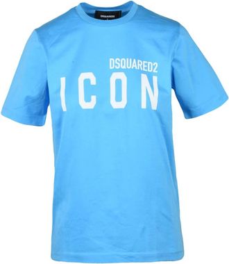 Dsquared2 T-Shirts - Dames - T-shirts - Blauw - S - Katoen - Tops
