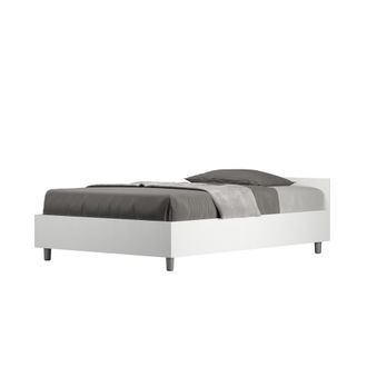 ITYhome Ityhome - Letto Una Piazza E Mezza - Nuamo - Dimensione Rete: 120x200 - Tipologia Letto: Senza Rete - Colore: Bianco Frassino