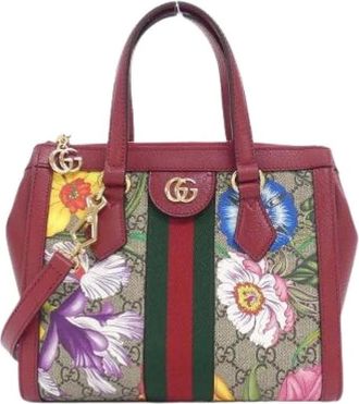 Gucci Pre-owned Handbags, female, Multicolor, Size: ONE SIZE Pre-owned Canvas Handbag