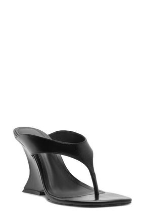 Schutz Maya Wedge Sandal in Black at Nordstrom, Size 7.5