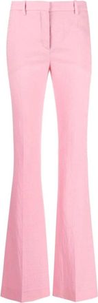 Versace Slim Fit Wijde Broek - Dames - Wijde Broeken - Roze - S - Wol - Broeken