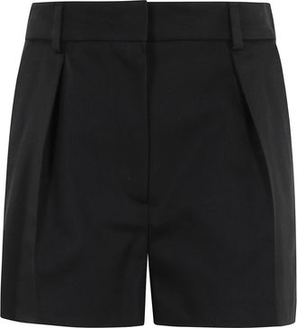 Sportmax Korte Broeken, Dames, Zwart, XS, Katoen, Zwarte Katoenen Stretch Shorts