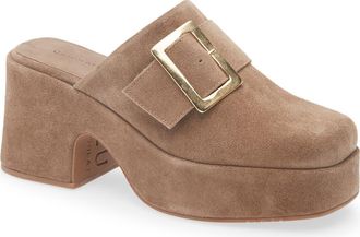 Chocolat Blu Haze Platform Mule in Toffee Suede at Nordstrom, Size 9.5