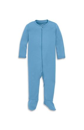 primary Baby Organic Zip Footie In Solid in Cornflower at Nordstrom, Size Newborn