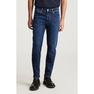 Mavi Marvin Relaxed Straight Leg Jeans in Dark Brushed Classic Vintage at Nordstrom, Size 31 X 30