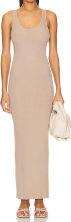 Enza Costa Silk Rib Tank Maxi Dress