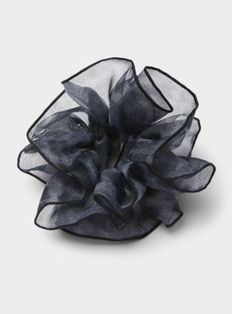 Simons Womens Leopard organza double scrunchie