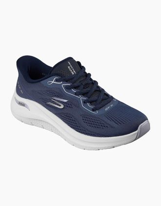 Skechers Womens Skechers Arch Fit 2.0 Polyester Womens Navy Trainers - Size: 6