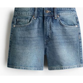 H&M Denim Shorts in Denim Blue at Nordstrom, Size 10