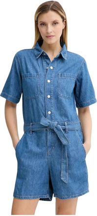 Marc O'Polo Mono vaquero con botones - Jumpsuits & Playsuits - Mujer - Azul - S