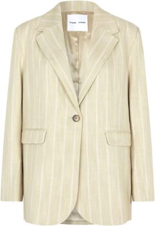 Sams&oslash;e & Sams&oslash;e Sahaven Blazer - Dames - Blazers - Beige - XS - Polyester - Jassen