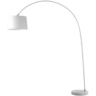 Fan Europe Fan Europe Dream L&aacute;mpara De Pie Arc Blanca, Pantalla Tela, Base M&aacute;rmol 152x205x35cm