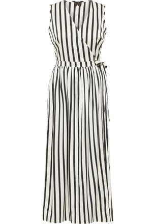 Dreimaster Dreimaster Wikkeljurk Dames zwart en wit