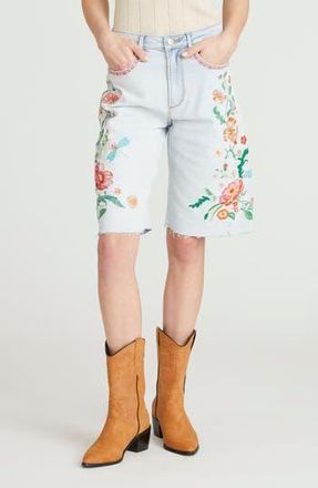 Free People Palmer High Waist Barrel Shorts in Light Wash at Nordstrom Rack, Size 28
