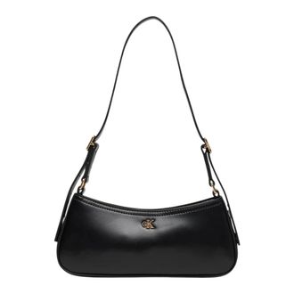 Calvin Klein Shoulder Bags, female, Black, Size: ONE SIZE Monogram Logo Hardware Shoulder Bag