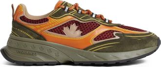 Dsquared2 Multicolored Sneakers with Olive Suede