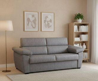 Dmora Sof&aacute; Fijo 2 Plazas Palmira, Sof&aacute; Lineal Para Sal&oacute;n, Acolchado, Desenfundable, Calidad 100% Made In Italy, 205x95 H100 Cm, Gris - Dmora