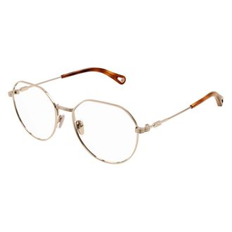 Chlo&eacute; Glasses, unisex, Yellow, Size: 50 MM Oval Metal Frame