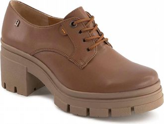 Andrea Womens Heeled Oxfords Shoe In Brown