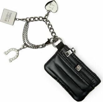 Think Royln Womens Mini Bum Bag Pouch With Lucky Charm In Black