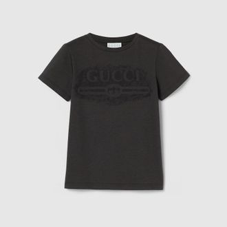 Gucci Kids - Printed Cotton T-shirt, Size 10 years, Black
