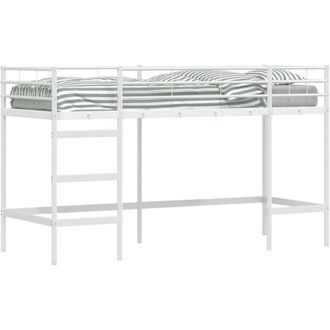 vidaXL KidsLoft Bed Frame White 99.5 x 190 cm Steel vidaXL