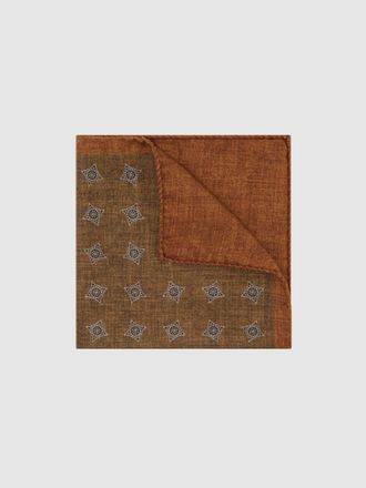 Reiss Burnt Orange Pocket Square