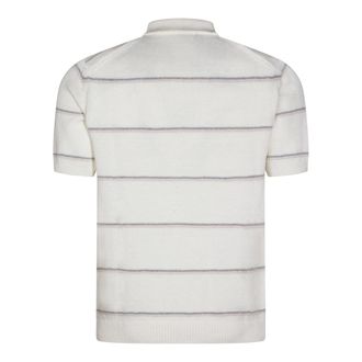 Eleventy Mens T-Shirts And Polos Bianco-Sabbia-Grigio Co Si