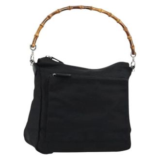Gucci Pre-owned Shoulder Bags, female, Black, Size: ONE SIZE Pre-owned Nylon Shoulder Bag