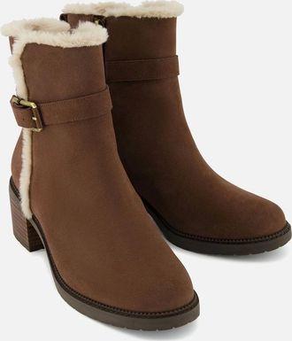 Toms Womens TOMS Hailey Buckle Suede Womens Dark Brown Boots - Size: 3