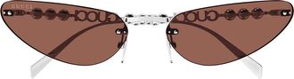 Gucci Sunglasses Gg1920 S 002 Silver/Brown Women