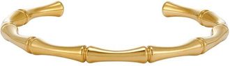 Adornia Adornia 18K Plated Stainless Steel Tarnish-Resistant Bamboo Cuff Bracelet