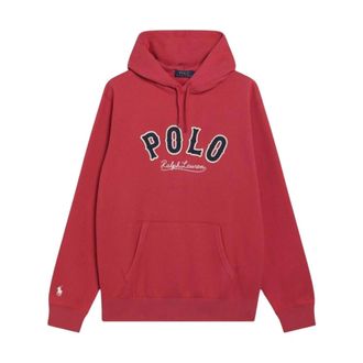 Polo Ralph Lauren Hoodies & sweatvesten, Heren, Rood, S, Katoen, Fleece Hoodie met Arch Logo