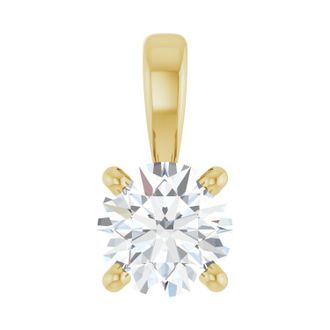 Diamond2Deal 14k Gold 1/3 CT Lab-Grown Diamond Pendant