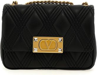 Valentino Garavani Quiltie 67 Small Shoulder Bag - Dames - Schoudertassen - Zwart - ONE Size - Leer - Tassen