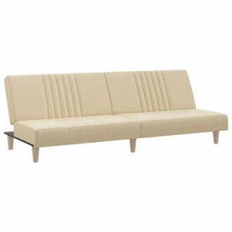 vidaXL Sof&aacute; Cama De Tela Color Crema Vidaxl