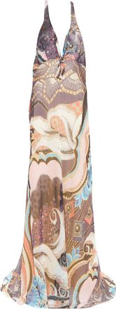 Christian Lacroix Paisley Silk Halter Dress