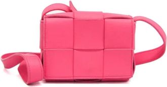 Bottega Veneta Tweedehands leren schoudertassen - Dames - Vintage Schoudertas - Roze - ONE Size - Vintage