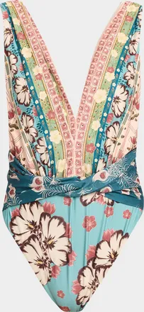 Agua Bendita Ellis Plume One-Piece Swimsuit