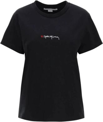Stella McCartney Love Stella T-shirt - Dames - T-shirts - Zwart - M - Tops