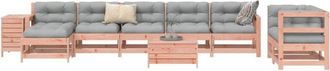 vidaXL Juego De Sof&aacute;s De Jard&iacute;n 10 Pzas Madera Maciza De Abeto Douglas Vidaxl