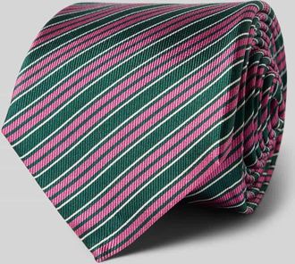 Blick. Krawatte aus Seide mit Allover-Muster in Gruen, Gr&ouml;&szlig;e 1