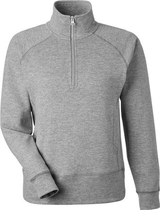 J. America Womens Electric Fleece Quarter-Zip Sweatshirt