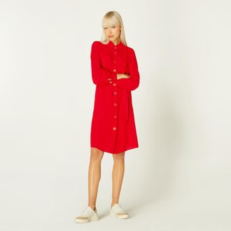 L.k. Bennett Womens Miller Dress, Deep Red - Size 16 UK