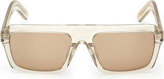 adidas 55MM Square Sunglasses in Shiny Yellow /Brown at Nordstrom