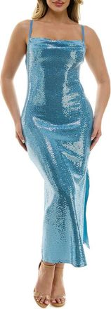 Bebe Sequin Gown in Blue at Nordstrom Rack, Size X-Small