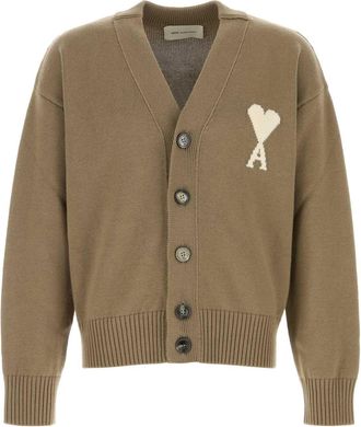 Ami Ami Cappuccino Wool Blend Cardigan